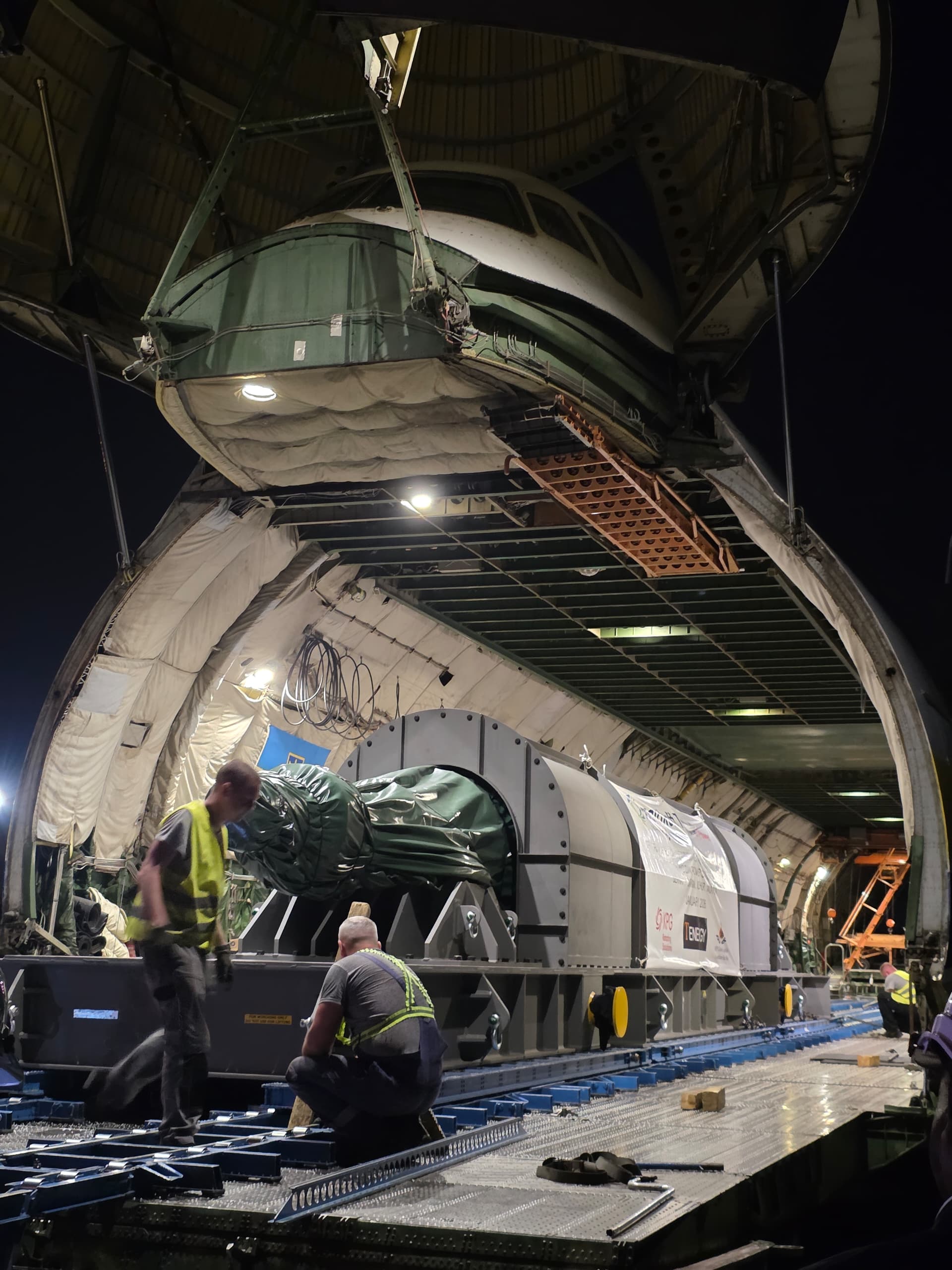 Cargo plane, ship and truck delivering goods